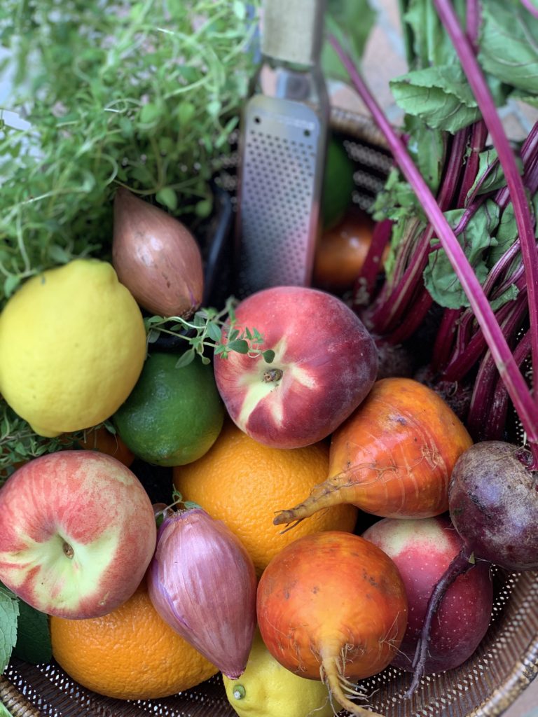 Market Beets and Peaches 