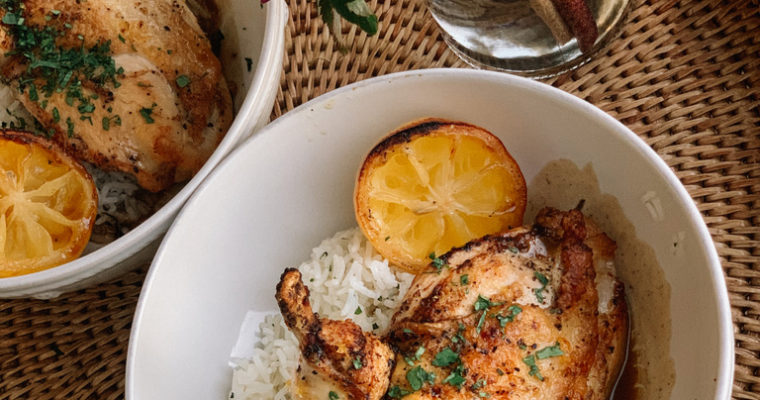 Black Skillet Roasted Lemon Rosemary Chicken