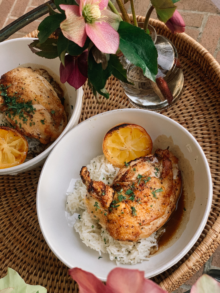 Black Skillet Roasted Lemon Rosemary Chicken