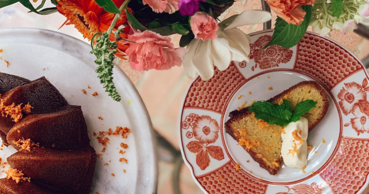 Orange Butter Pound Cake with Crème Fraîche